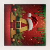 Santa Monogramm A für Weihnachtsgeschenke Puzzle (Horizontal)