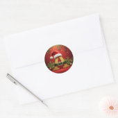 Santa-Monogramm A für Weihnachtsgeschenke Runder Aufkleber (Umschlag)