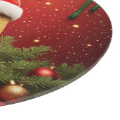Santa Monogramm A für Weihnachtsgeschenke Schneidebrett (Ecke)