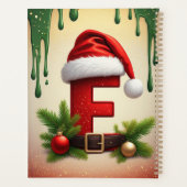 Santa Monogramm Buchstabe F mit Weihnachtsakzent � Planer (Rückseite)