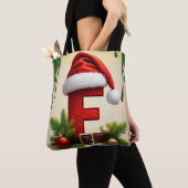 Santa-Monogramm Buchstabe F mit Weihnachtsakzent � Tasche (Von Nahem)