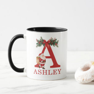 Santa Monogramm und Name Familie passend Tasse