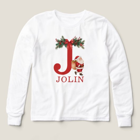 Santa Monogrammed and Name Family Matching (Design Vorderseite)