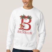 Santa Monogrammed and Name Family Matching Sweatshirt (Vorderseite)