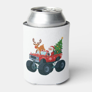Santa-Monstertruck-Rentier-Weihnachtsbaum Xmas Dosenkühler