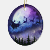 Santa Moon Night Keramik Ornament (Links)