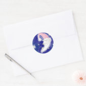 Santa Moon Weihnachts-Sticker Runder Aufkleber (Umschlag)