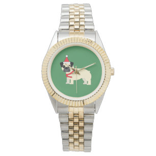 Santa Mops Armbanduhr