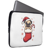Santa Mops Delight Laptopschutzhülle (Vorne Rechts)
