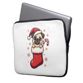 Santa Mops Delight Laptopschutzhülle (Vorderseite Links)