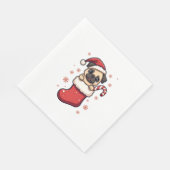 Santa Mops Delight Serviette (Ecke)