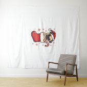 Santa Mops Delight Wandteppich (Beispiel (Horizontal))