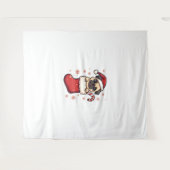 Santa Mops Delight Wandteppich (Vorderseite (Horizontal))