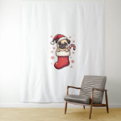 Santa Mops Delight Wandteppich (Beispiel)