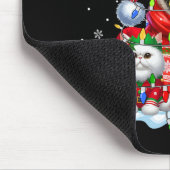 Santa Mops mit Elf Katze Weihnachtsleuchten Besitz Mousepad (Ecke)