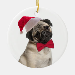 Santa Mops Ornament