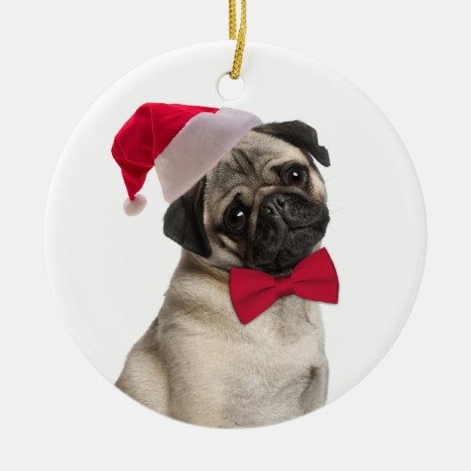 Santa Mops Ornament (Vorne)