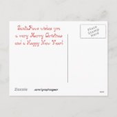 Santa Mops Postkarte (Rückseite)