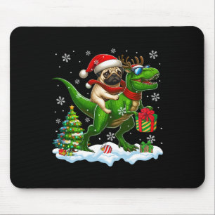 Santa Mops Riding Rentier T-rex Weihnachtskids Tod Mousepad