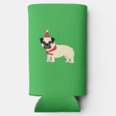 Santa Mops Selters Dosenkühler (Rückseite)