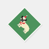 Santa Mops Serviette (Ecke)