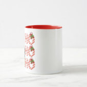 Santa Mops Tasse Niedlicher Hund in Weihnachtsmann (Zentrum)