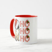 Santa Mops Tasse Niedlicher Hund in Weihnachtsmann (Vorderseite Links)