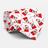 Santa Möpsen & Candy Canes Holiday Neck Tie Krawatte (Gerollt)