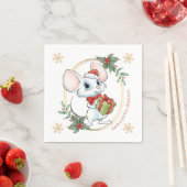 Santa Mouse Christmas Favor Serviette (Beispiel)