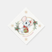 Santa Mouse Christmas Favor Serviette (Ecke)
