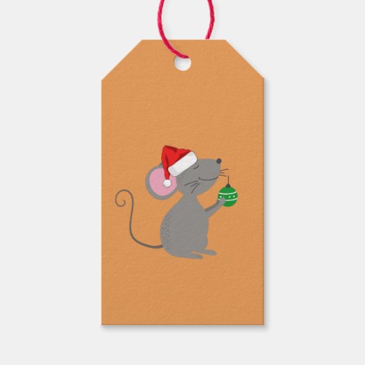 Santa Mouse Geschenkanhänger (Vorderseite)