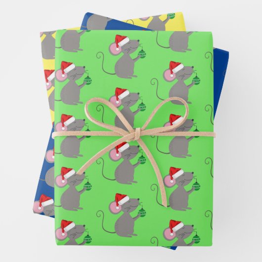 Santa Mouse Geschenkpapier Set (Beispiel)