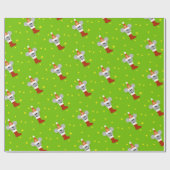 Santa Mouse Kinder Weihnachtswackelpapier Geschenkpapier (Flach)
