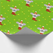 Santa Mouse Kinder Weihnachtswackelpapier Geschenkpapier (Ecke)