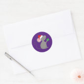 Santa Mouse Runder Aufkleber (Umschlag)