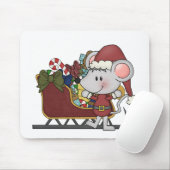 Santa Mouse With Sled Mousepad (Mit Mouse)