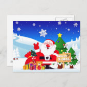 Santa "mreey x'mas" Postkarten (Vorne/Hinten)