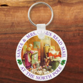 Santa & Mrs. Claus am Nordpol Schlüsselanhänger (Vorderseite)