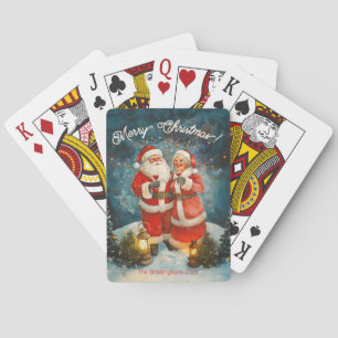Santa Mrs Claus Merry Christmas Spielkarten