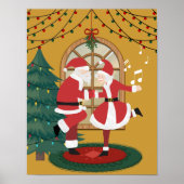 Santa & Mrs Claus Tanz Gemeinsam Weihnachtsdruck Poster (Vorne)