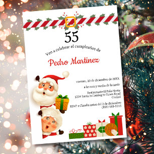 Santa & Mrs Claus Weihnachten 55. Geburtstag Einladung