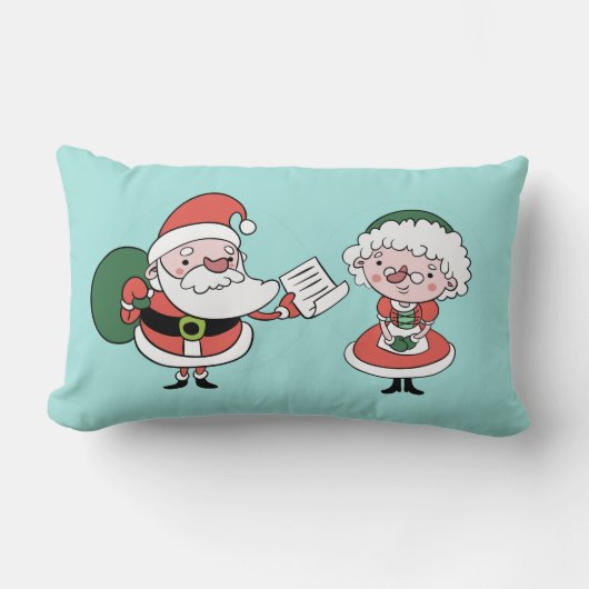 Santa & Mrs Claus werfen Kissen (Vorderseite)