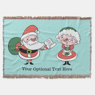 Santa & Mrs. Claus Zoll werfen Decken