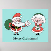 Santa & Mrs. Claus Zollplakat Poster (Vorne)