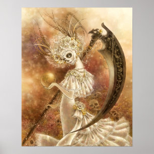 Santa Muerte Art Print Poster