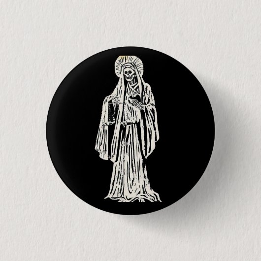 Santa Muerte Button (Vorderseite)