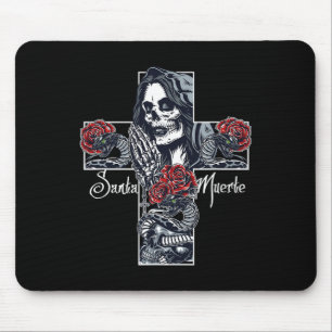 Santa Muerte Cross Kostüme Halloween Matching Fami Mousepad