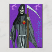 Santa Muerte Feiertagspostkarte (Vorderseite)
