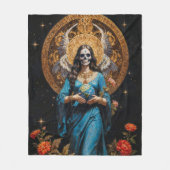 Santa Muerte Fleecedecke (Vorderseite)