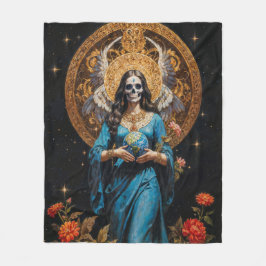 Santa Muerte Fleecedecke